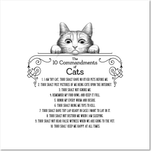 The 10 Commandments of Cats Posters and Art